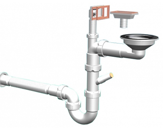 FLORENTINA Выпуск для одночашевых моек ЗОЛОТО (стоп-лист)