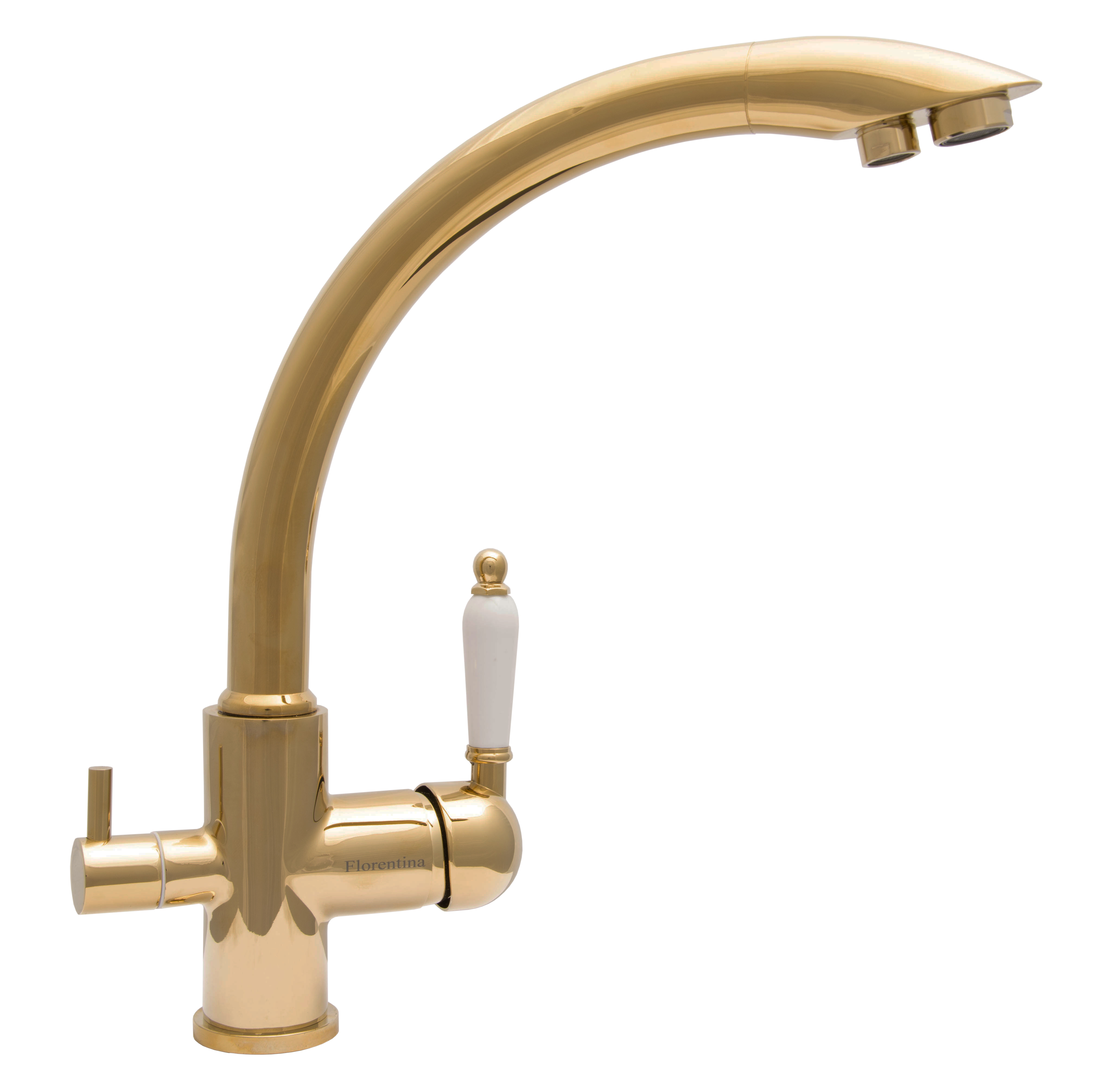 Смеситель FLORENTINA Шале   золото (заказ)