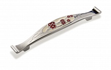 ВЛ FS-122 ручка скоба 128 мм Cr глянцевый/эмаль фарфор 9001/эмаль алый 363 SALE