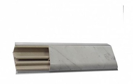 KORNER плинтус для столешниц 37*20*3000мм, LB-37-340 Мрамор белый (заказ)