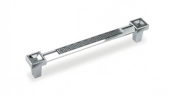 ВЛ FS-125 ручка скоба 160 мм хром глянцевый/кристалл SALE (стоп-лист)