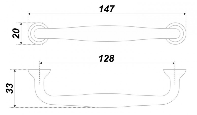 BRD RS433BL.4  ручка-скоба 128 мм URSULA  черный матовый