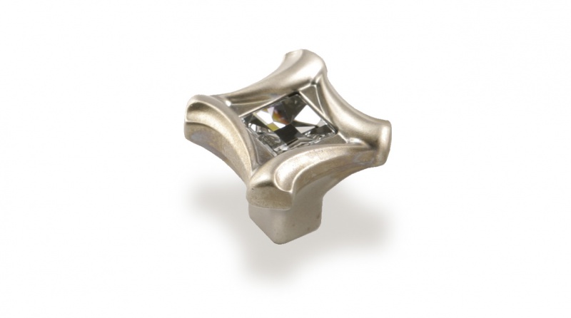 ВЛ FB-031 ручка кнопка  жемчужный никель/кристалл SALE