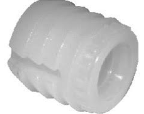 Футорка пластиковая D10, M6 X 11  белая