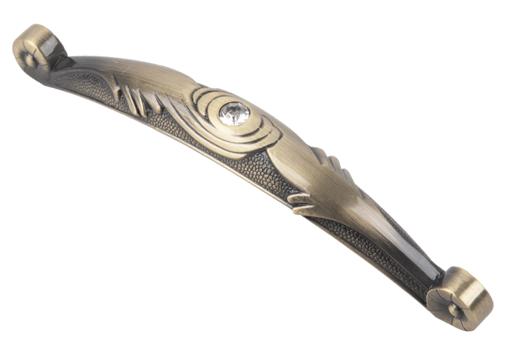 KR ACR02-96BA ручка-скоба 96 мм  бронза с кристаллами SALE (стоп-лист)