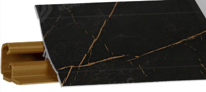 KORNER плинтус для столешниц 20*20*3000мм, LB-231-6184 "Каспий черное золото" (углы 901) (заказ)