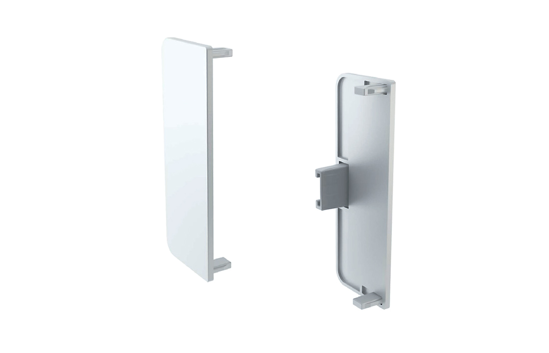 МФС Комплект закрытых заглушек для C-образного профиля (2шт.) серый №13 SALE (стоп-лист)