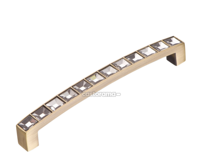 KR ACR02-128 BA ручка-скоба 128 мм  бронза с кристаллами SALE