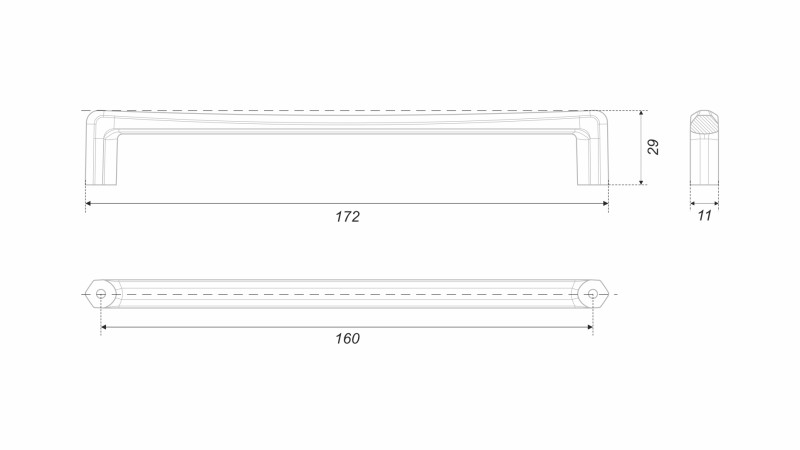 BRD RS332MBSN.4 ручка-скоба 160 мм ORION матовый атласный никель