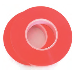 Двусторонняя клеевая акрил. лента Logo-Fix 465 красная (0,2мм*9мм*50м)