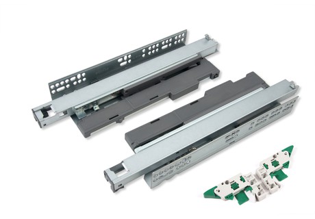 BRD DB8888Zn/ Направляющие cкрытого монтажа B-slide PUSH+SOFT-CLOSING 450, (надвиж.) (снято)