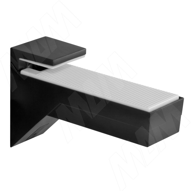 KALABRONE Менсолодержатель для деревянных и стеклянных полок 8 - 30 мм, черный матовый (2 шт.)(заказ