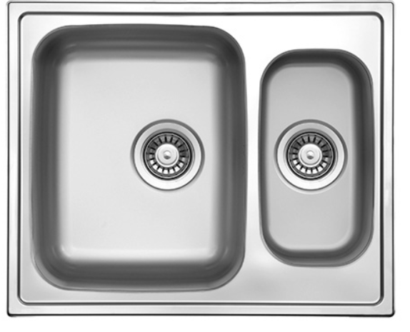 Мойка FLORENTINA Профи 615 2 чаши + выпуск 3/12 нержавеющая сталь SALE