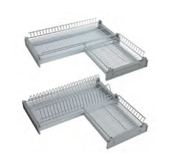 KR VAR CORNER Сушка угловая, 600*600 хром, 2 уровня, 1 поддон(снято)