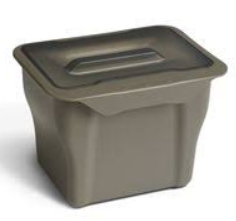 Контейнер (5л), пластик кварц серый с крышкой, 557.GR (заказ)