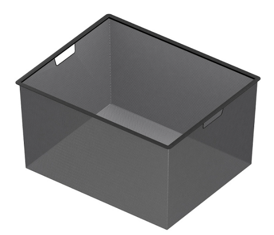 Аристо Корзина мелкосетчатая на 3 рельса 527*427 Н=285 мм ЧЕРНЫЙ GSA 0273 (заказ)