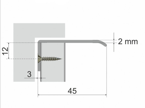 BRD RT006SC.1 ручка-скоба торцевая 96 мм DANTE матовый хром (заказная)