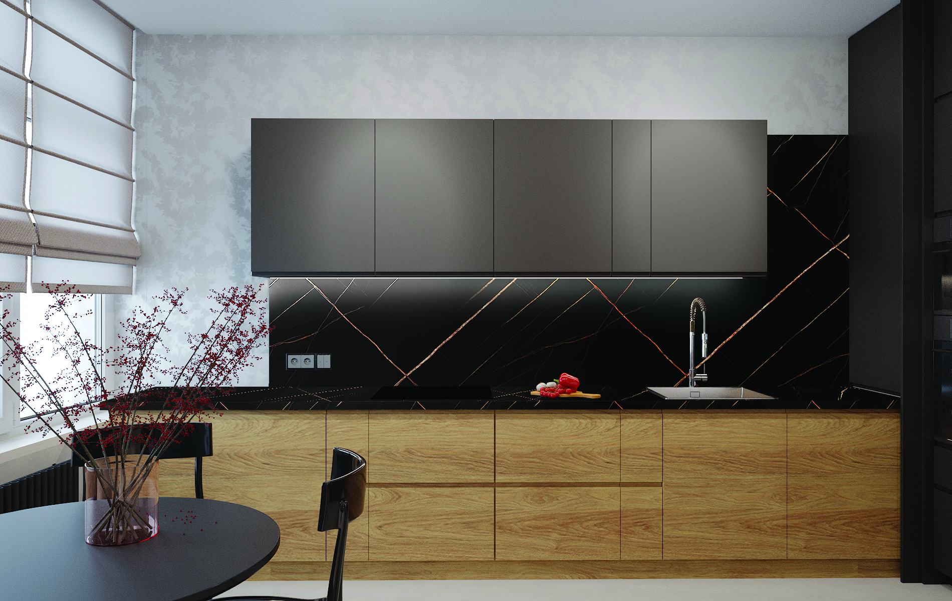 Столешница КЕДР МК 3000*600*38мм 1 группа - Пирит темный 70006/S (снят)