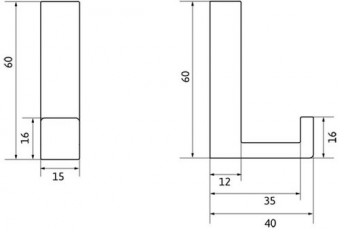 Крючок Krok однорожковый хром