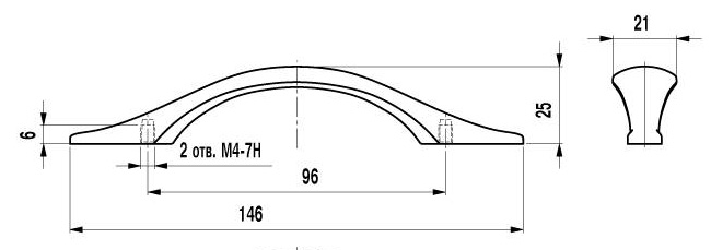 ВЛ FS-078 ручка скоба 96 мм серебро прованс/9003 белый матовый SALE