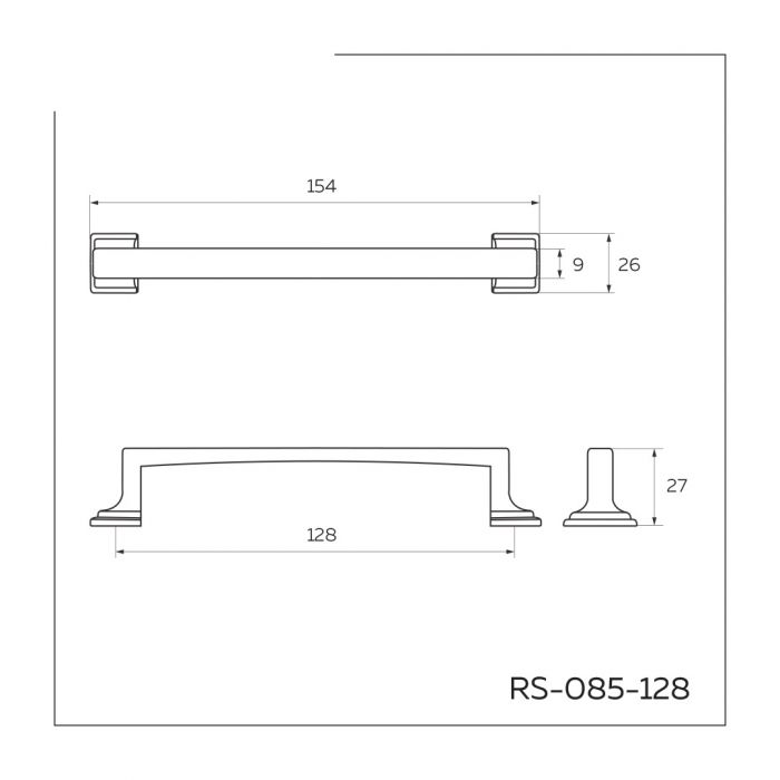 KR RS-085-128 BL ручка-скоба 128 мм черный SALE