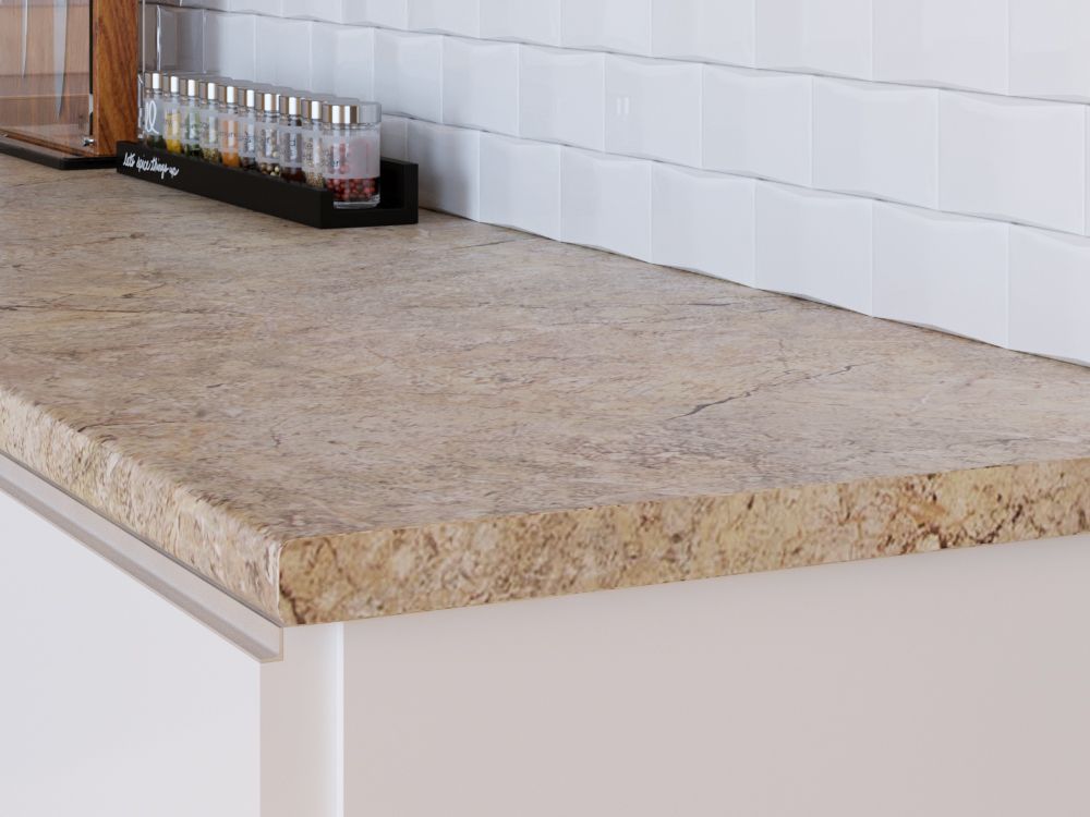 Столешница КЕДР МК 3000*600*38мм 1 группа - Мрамор золотой 3024/S (заказ)