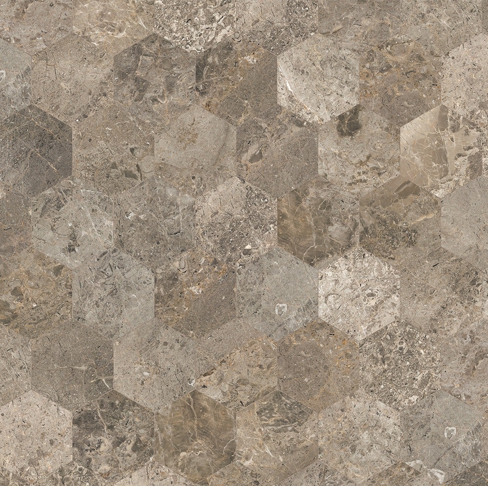 Столешница СЛОТЕКС 3000*600*40мм E2 - Шестиугольный камень (Hexastone) 8044/r (снято)