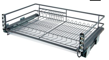 BRD Корзина-сушка выдвижная, одноуровневая CARMA KRS05/1/3/900/GRPH с доводчиком (снято)