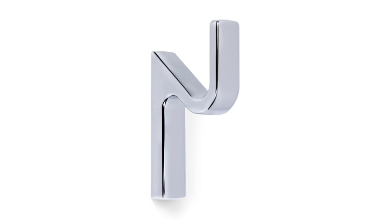 BRD K107CP.13 Крючок ЗИГЗАГ однорожковый Хром полированный (заказ)
