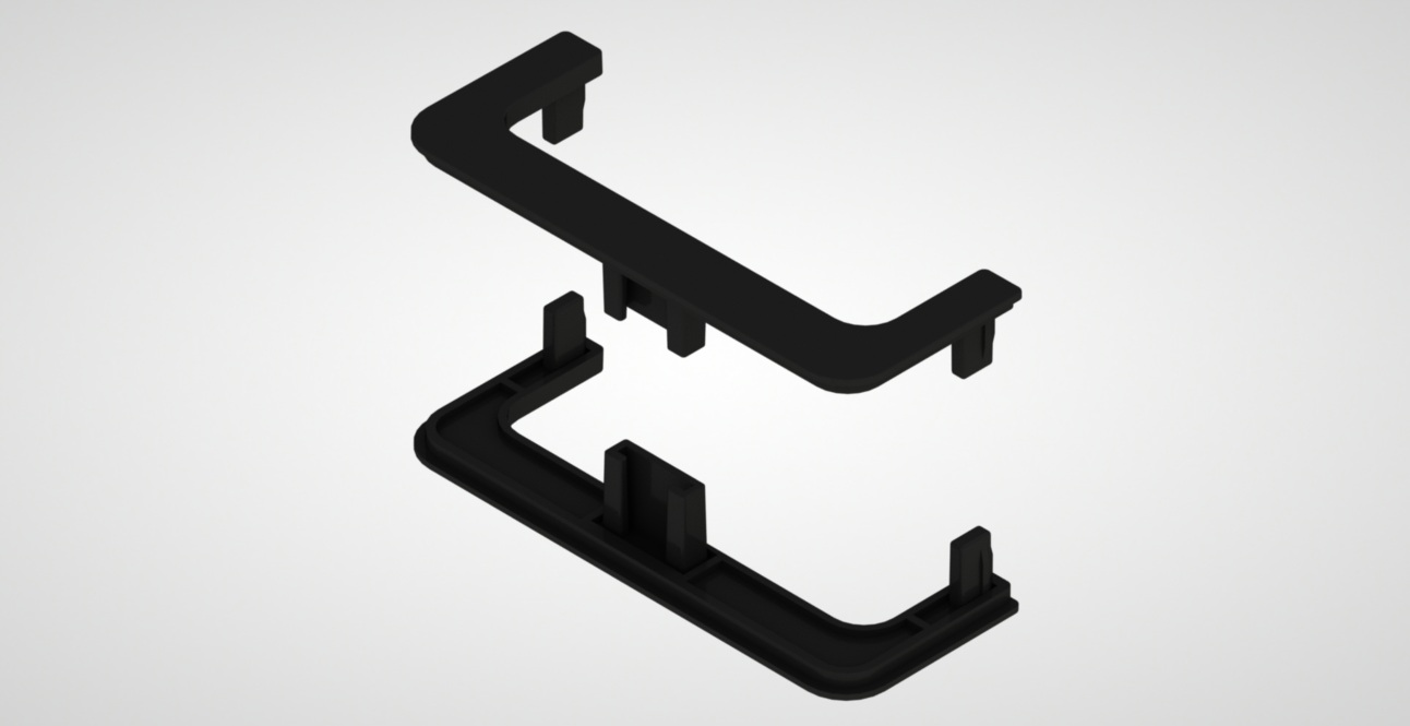 МФС Комплект закрытых заглушек для C-образного профиля (2шт.) серый №13 SALE (стоп-лист)