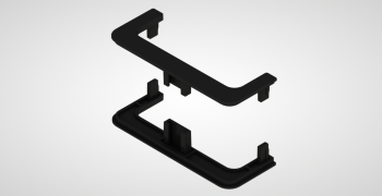 МФС Комплект закрытых заглушек для C-образного профиля (2шт.) серый №13 SALE (стоп-лист)