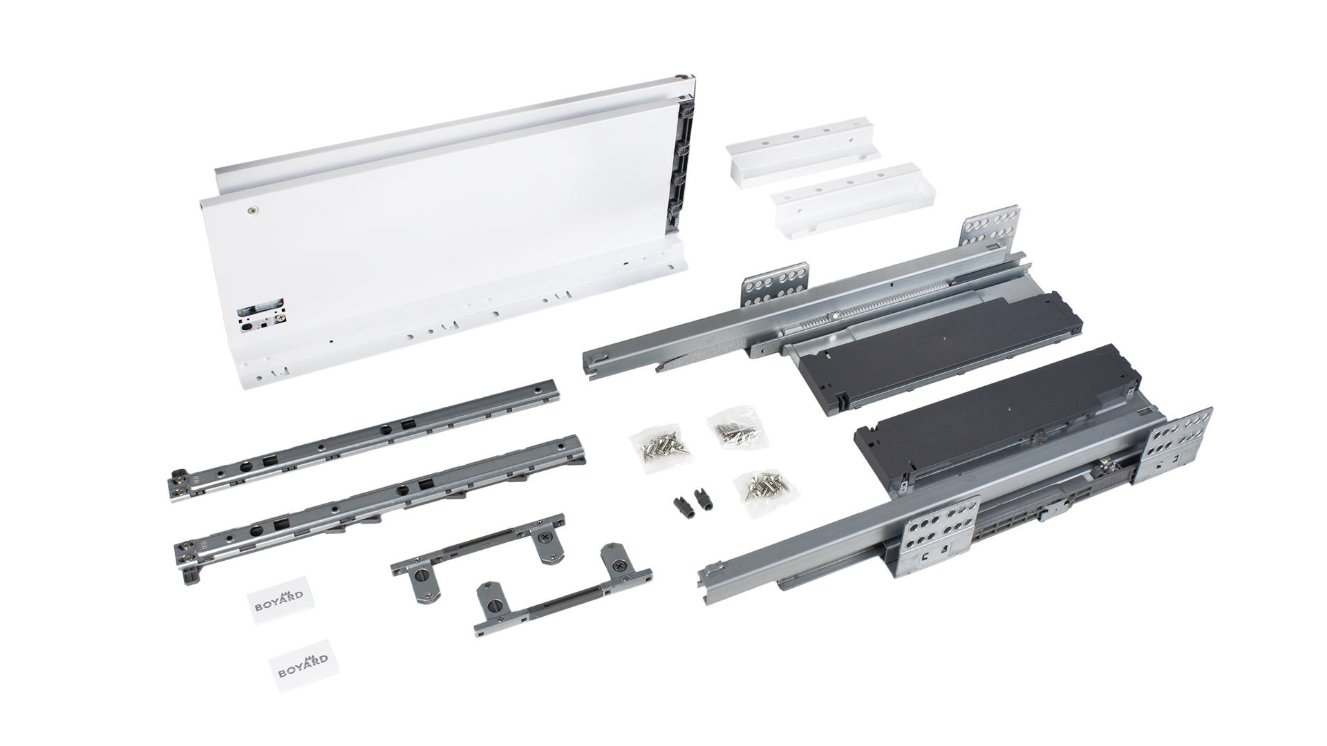 BRD SB40W.1/500 Комплект СТАРТ PUSH+SOFT 167мм (от нажатия + плавное закрывание), белый