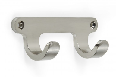 BRD K220BSN.2 Крючок TWIN 2-х рожковый Атласный сатиновый никель (заказ)