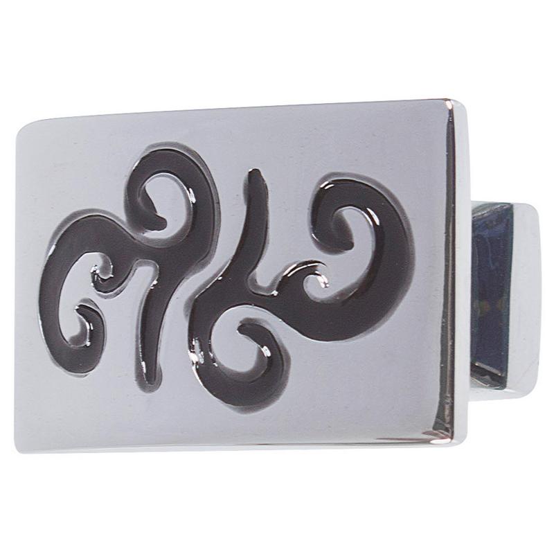 Ручка-кнопка M1031.K.CP+BLK, хром глянец SALE