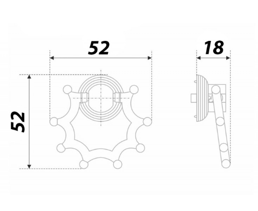 BRD RC116AB.21 ручка кнопка MARINE старинная латунь SALE