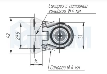 INTEGRATO Опора регулируемая с шипами, регулировка 25 мм (снято)