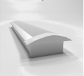 Профиль врезн. под светодиод. ленту + рассеиватель + компл.загл., серый анод.