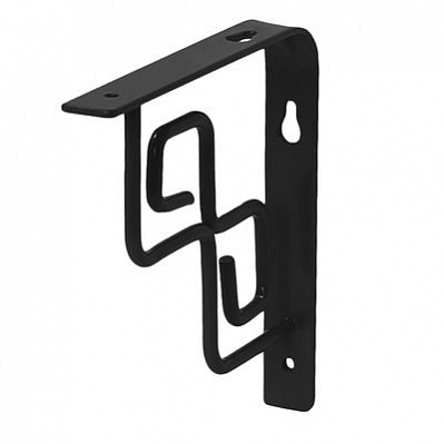 Консоль фигурная ОРХИДЕЯ, 150*150*3 мм, черный (в стопе)