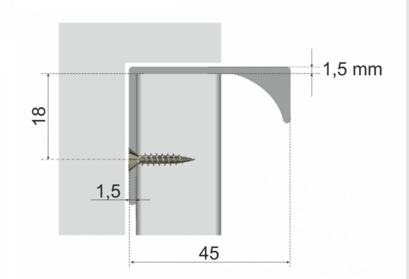 BRD RT008CP.1 ручка торцевая 608/800 мм хром полированный (RT108) SALE (снято)