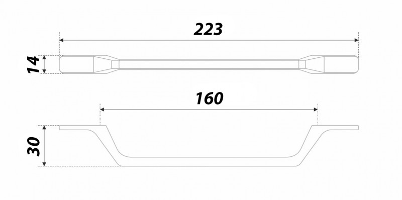 BRD RS297MBSN.4 ручка-скоба 160 мм NUUK матовый атласный никель SALE