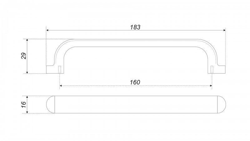 BRD RS333MDN.4 ручка-скоба 160 мм ELL матовый тёмный никель SALE
