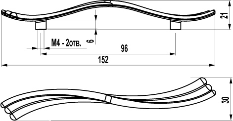 ВЛ FS-181 ручка скоба 96мм золото прованс/1013 жемчужно-белый матовый SALE
