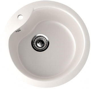 Мойка ULGRAN U-102-331 круглая  белый