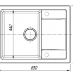 Мойка Dr. Gans Техно 650 прямоугольная с крылом терракота