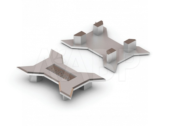 Аристо Заглушка для несущего вертикального профиля,пластик