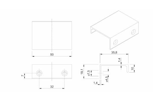 BRD RT109SST.1 ручка торцевая 32мм RAY нержавеющая сталь (заказ)