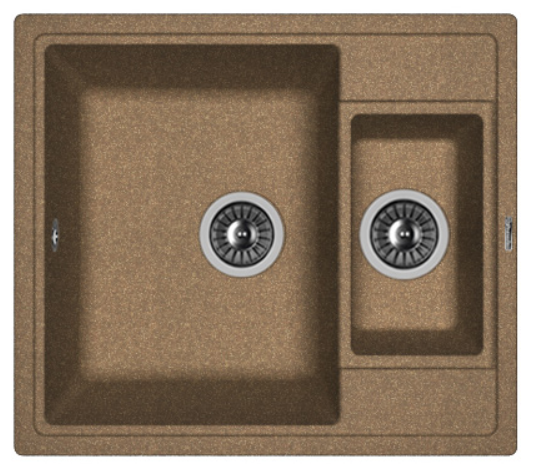 Мойка FLORENTINA Липси К 580*510*217  коричневый (стоп-лист)