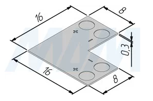 STRIP Коннектор для ленты 8 мм, L-образный, IP20