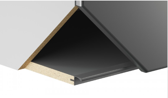 BRD RP052GR.1/000/4100 врезной профиль L 4100мм GOLA BALANCE графит (заказ)