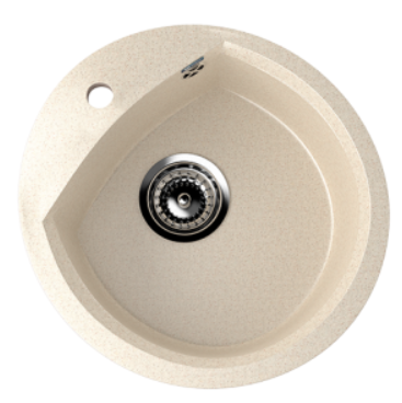 Мойка ULGRAN U-407-328 круглая  бежевый